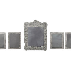 Five English Silver Picture Frames 20th 34559a