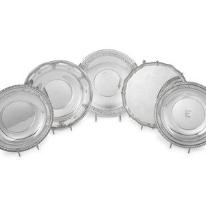 Five American Silver Plates 20th 34559c