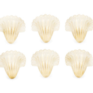 A Group of Six Murano Glass Shell form 345595