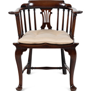 An Edwardian Mahogany Bureau Chair Early 3455b6