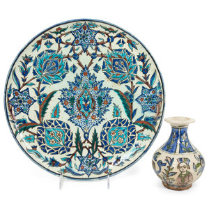 An Islamic Iznik Glazed Pottery