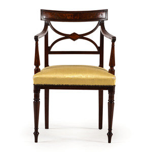 A Regency Figured Mahogany Armchair 19th 3455d8