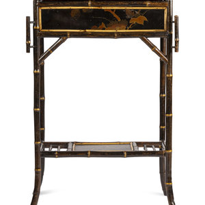 A Victorian Faux Bamboo and Lacquer 3455ed