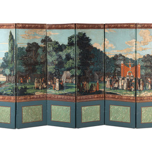 A French Hand Painted Panoramic 34563d