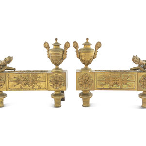 A Pair of Empire Style Gilt Bronze 345646
