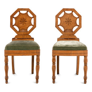 A Pair of Charles X Walnut Hall 34563f