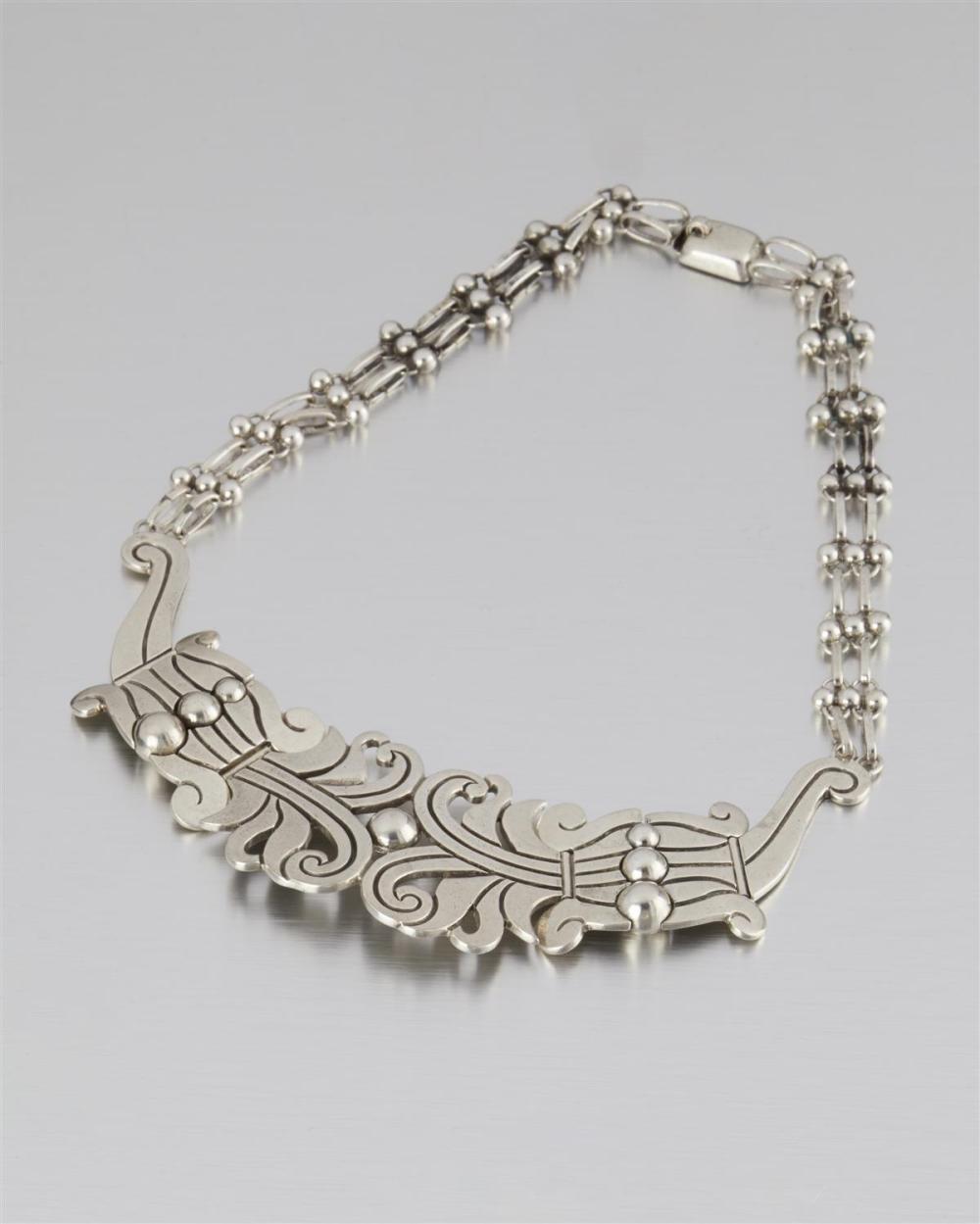 A HECTOR AGUILAR SILVER NECKLACEA Hector