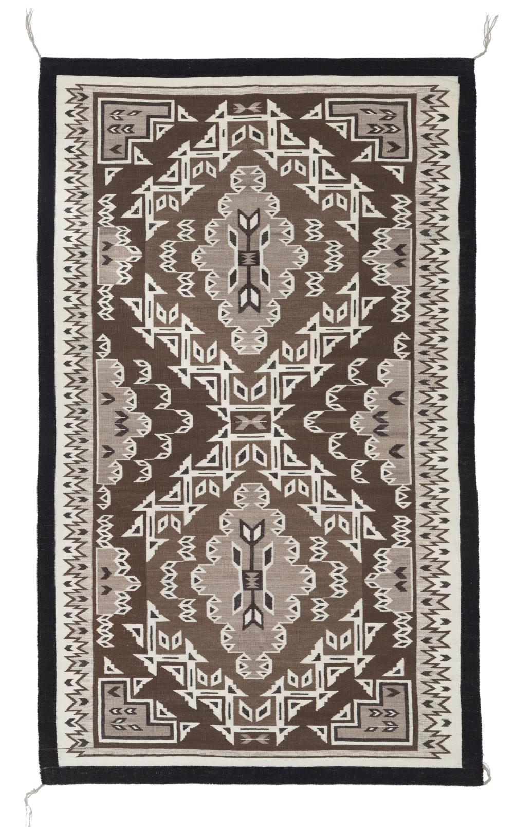 A NAVAJO TWO GREY HILLS RUG WEAVINGA 343078