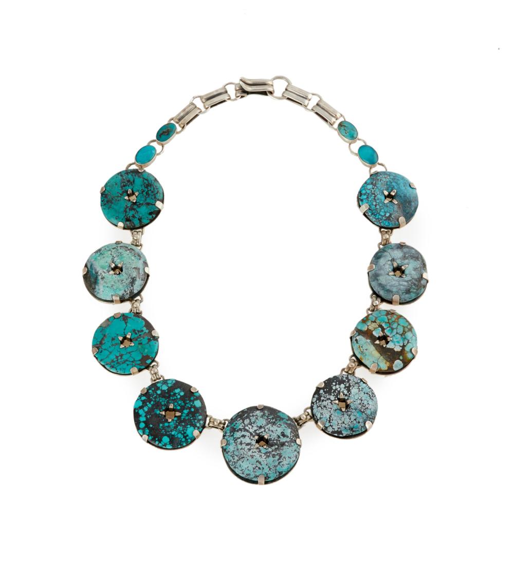 A FEDERICO JIMENEZ SILVER AND TURQUOISE