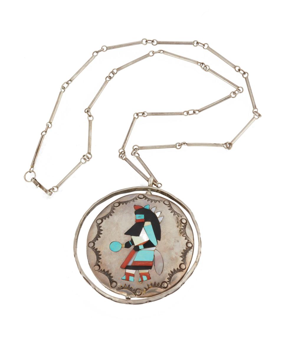 A ZUNI SILVER NECKLACEA Zuni silver