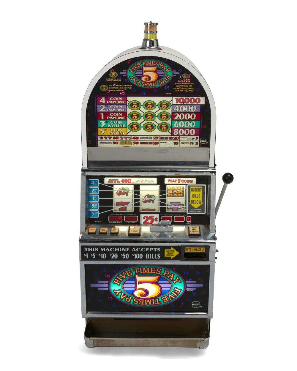 AN IGT FIVE TIMES PAY SLOT MACHINEAn 3431fb