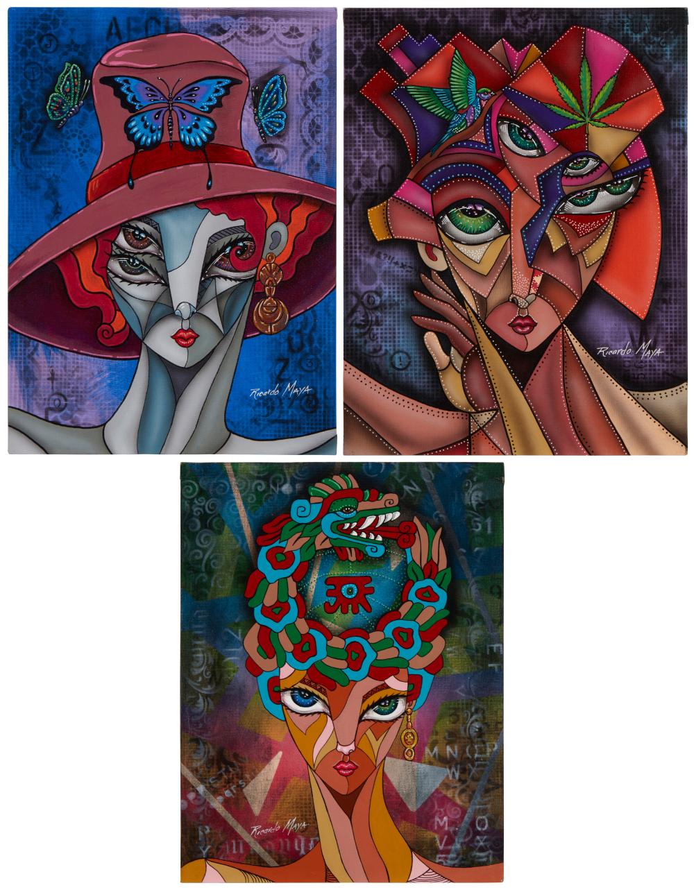 RICARDO MAYA B 1969 THREE PAINTINGS 343251