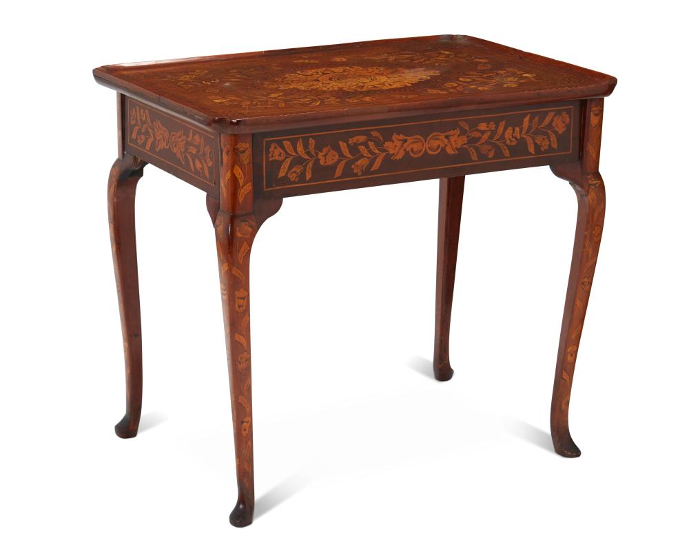 A QUEEN ANNE-STYLE MARQUETRY OCCASIONAL