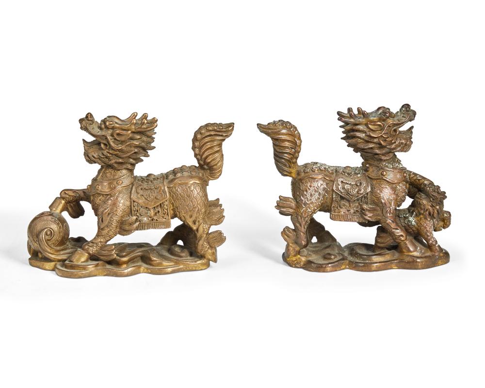 A PAIR OF EAST ASIAN STYLE BRONZE 3432f3