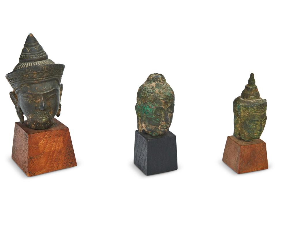 THREE SOUTHEAST ASIAN BRONZE BODHISATTVA