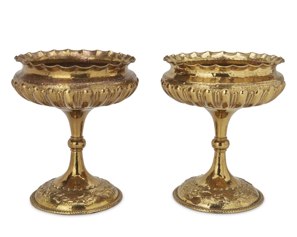 A PAIR OF EGIDIO CASAGRANDE BRASS