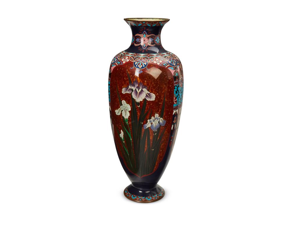 A JAPANESE MUSEN CLOISONN VASEA 34333e