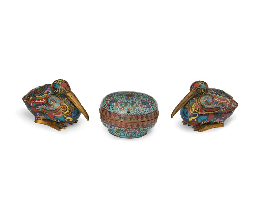 A GROUP OF CHINESE COVERED CLOISONN  3433df