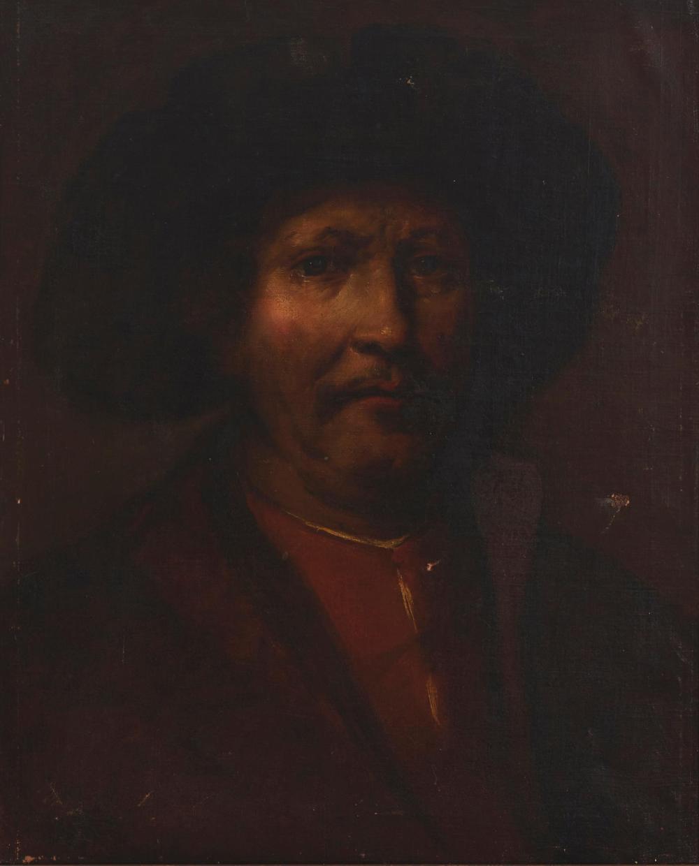 AFTER REMBRANDT (1606-1669), SELF-PORTRAIT,