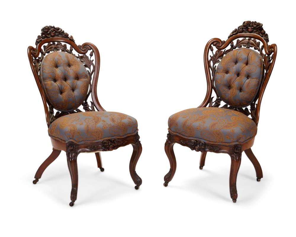 A PAIR OF CARVED OPENWORK PARLOR 343411