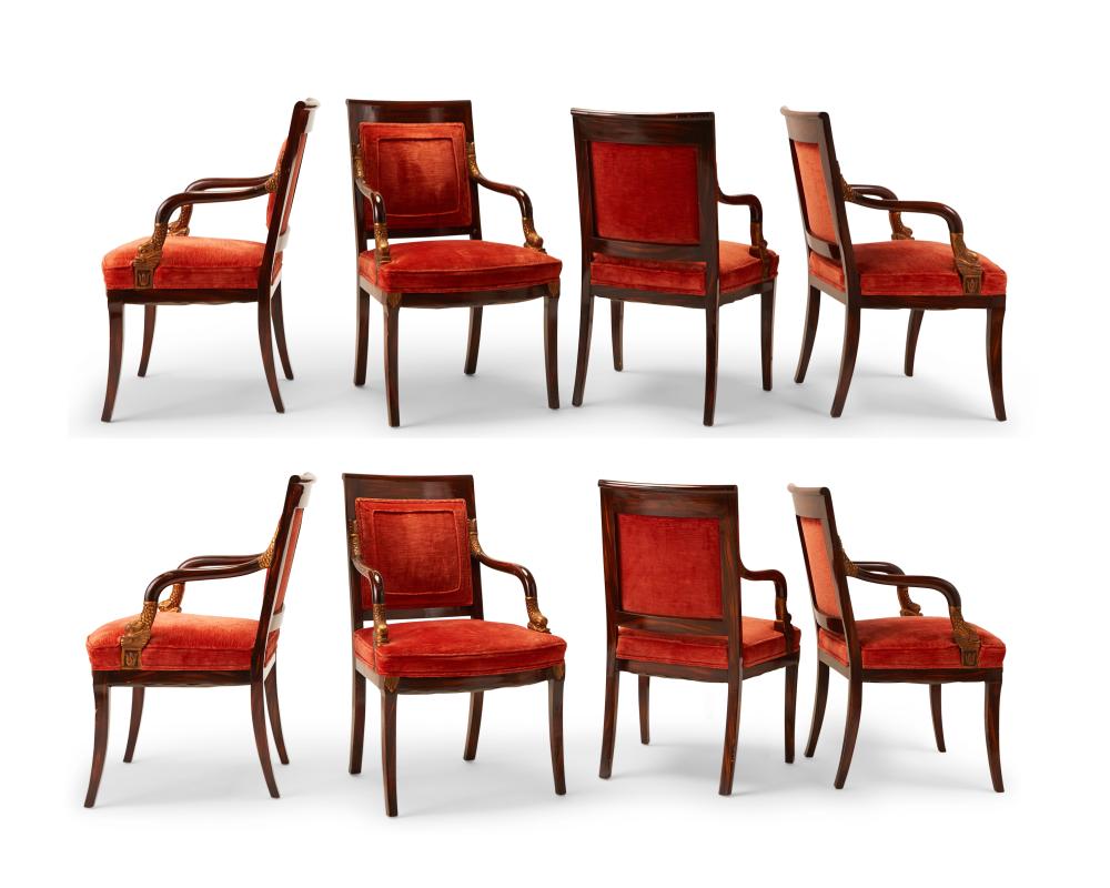 A SET OF EMPIRE STYLE MAHOGANY 3434af