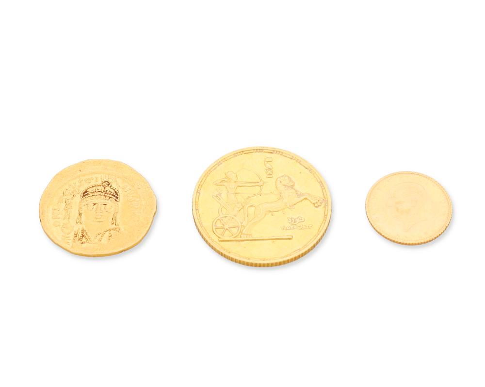 THREE GOLD COINSThree gold coins  343519