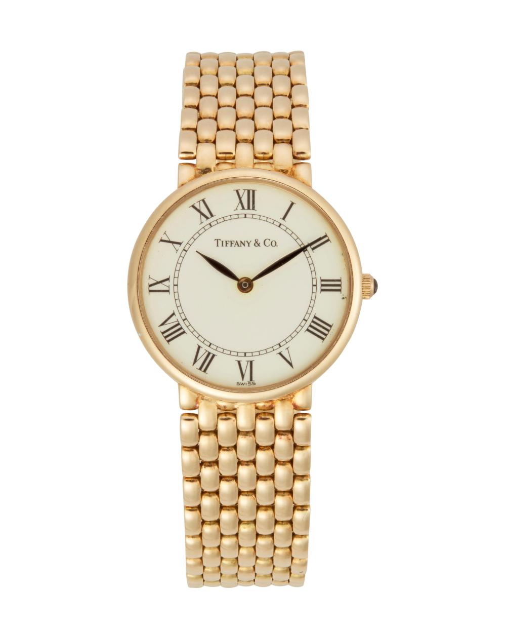 A TIFFANY & CO. GOLD WRISTWATCHA