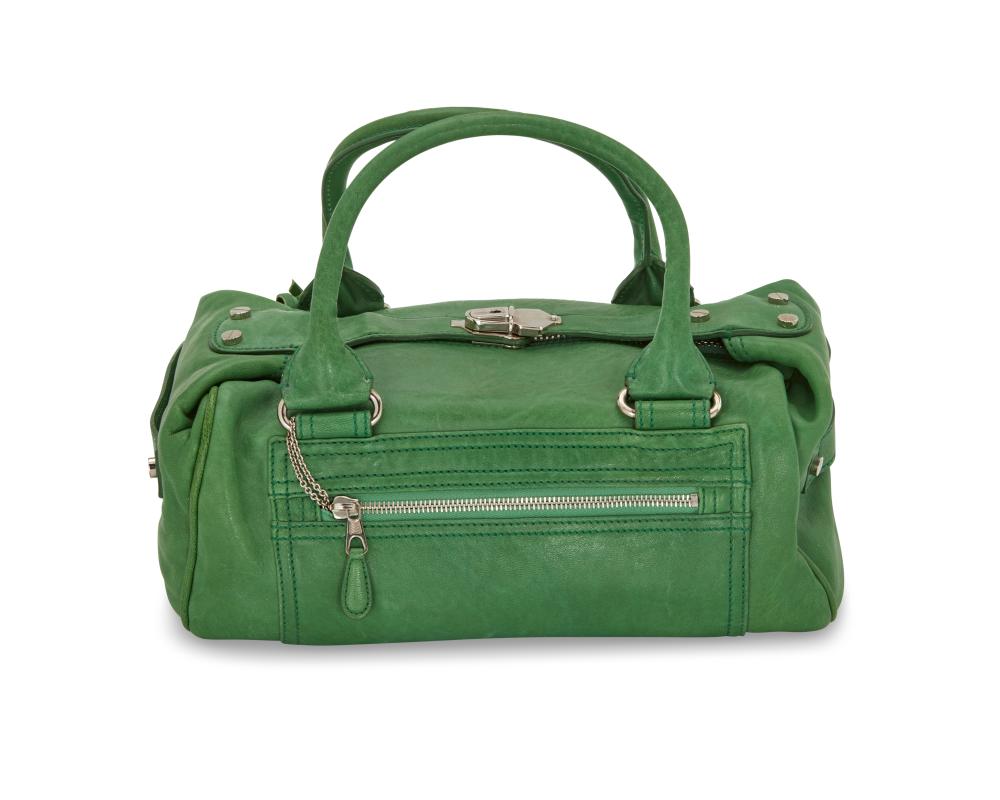 A BALENCIAGA GREEN LEATHER WHISTLE 3435f5