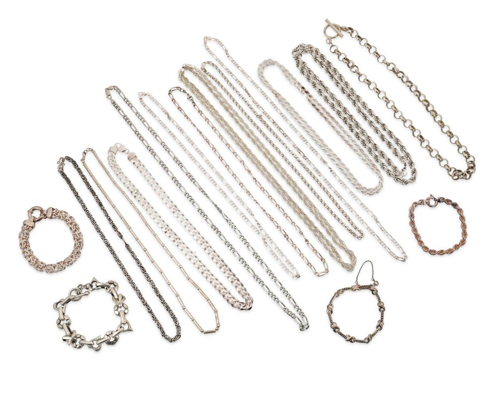 A LARGE GROUP OF STERLING SILVER