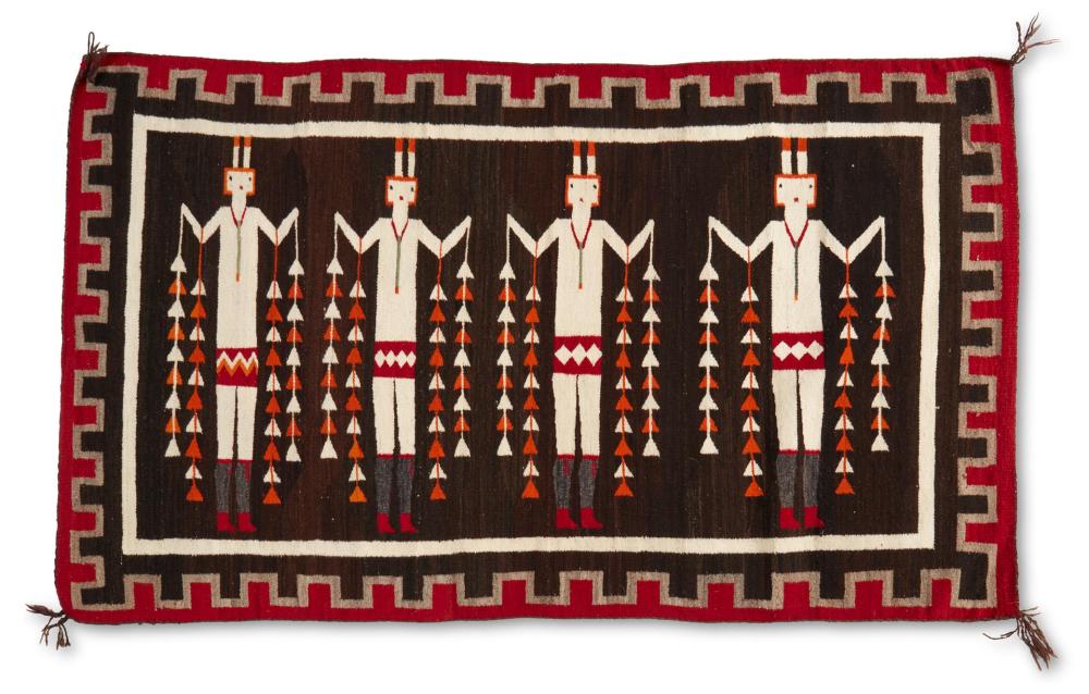 A LARGE NAVAJO YEI PICTORIAL WEAVINGA 343801