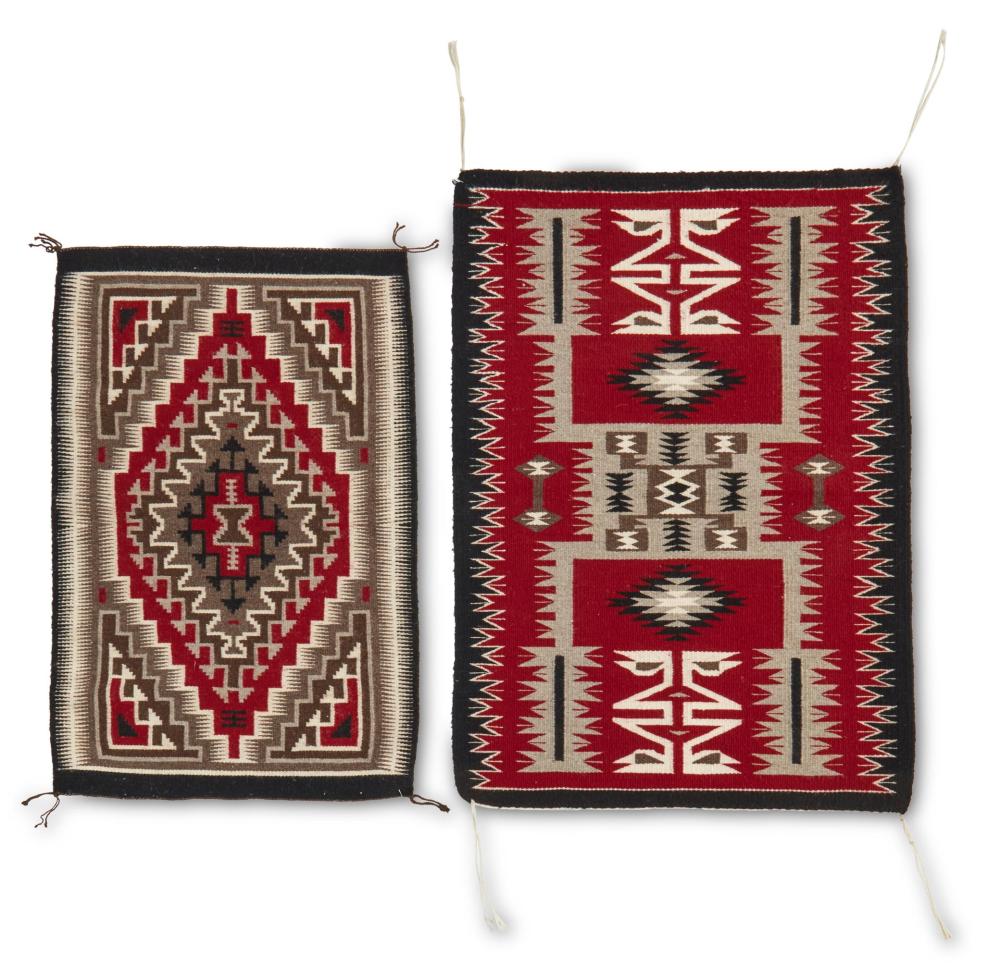 TWO SMALL NAVAJO WEAVINGSTwo small 34383f