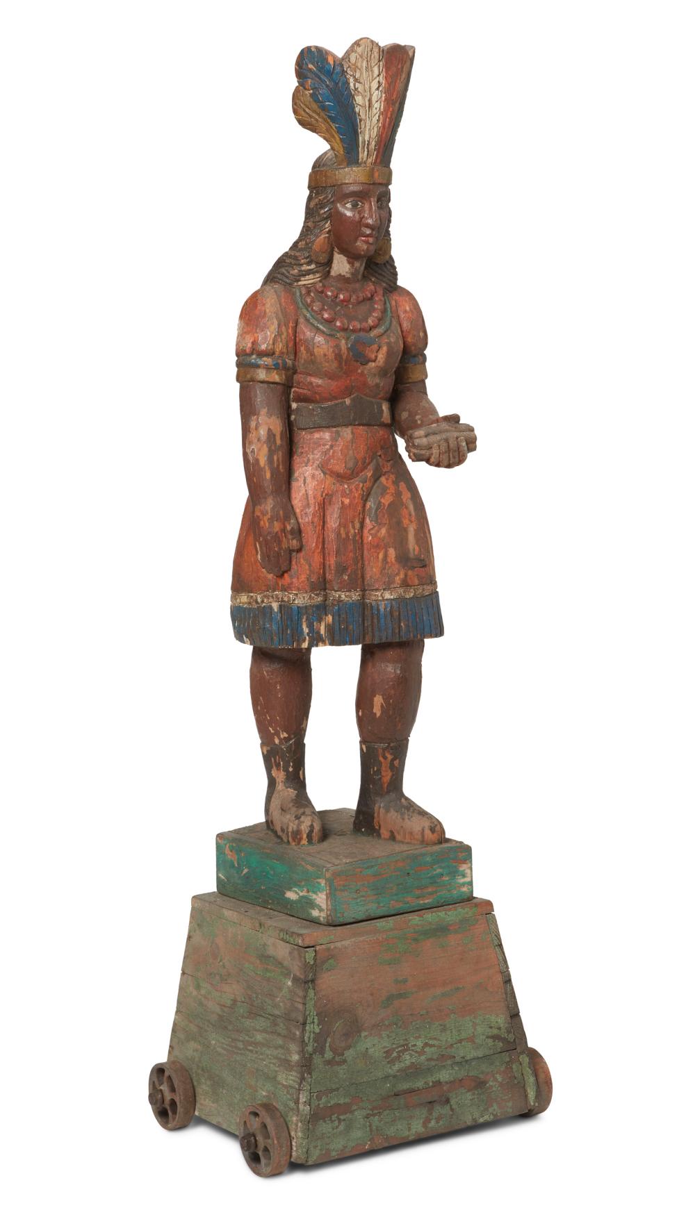 A CIGAR STORE NATIVE AMERICAN FIGURE  343885