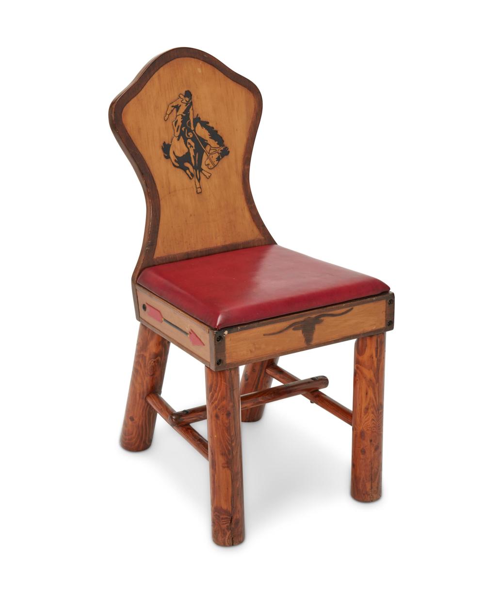 A WYOMING FURNITURE CO. KEYHOLE CHAIR