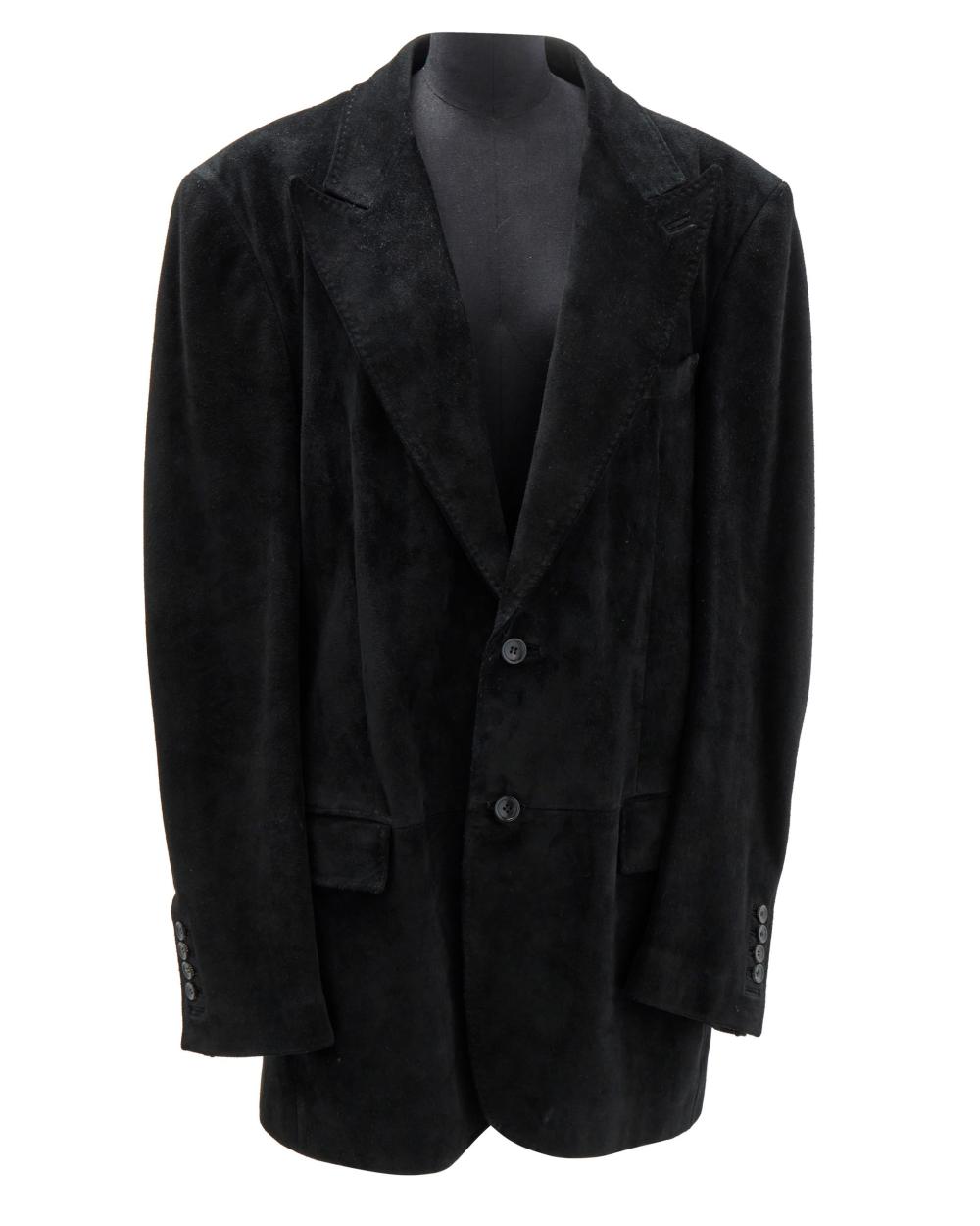 A MEN'S GUCCI BLACK SUEDE JACKETA