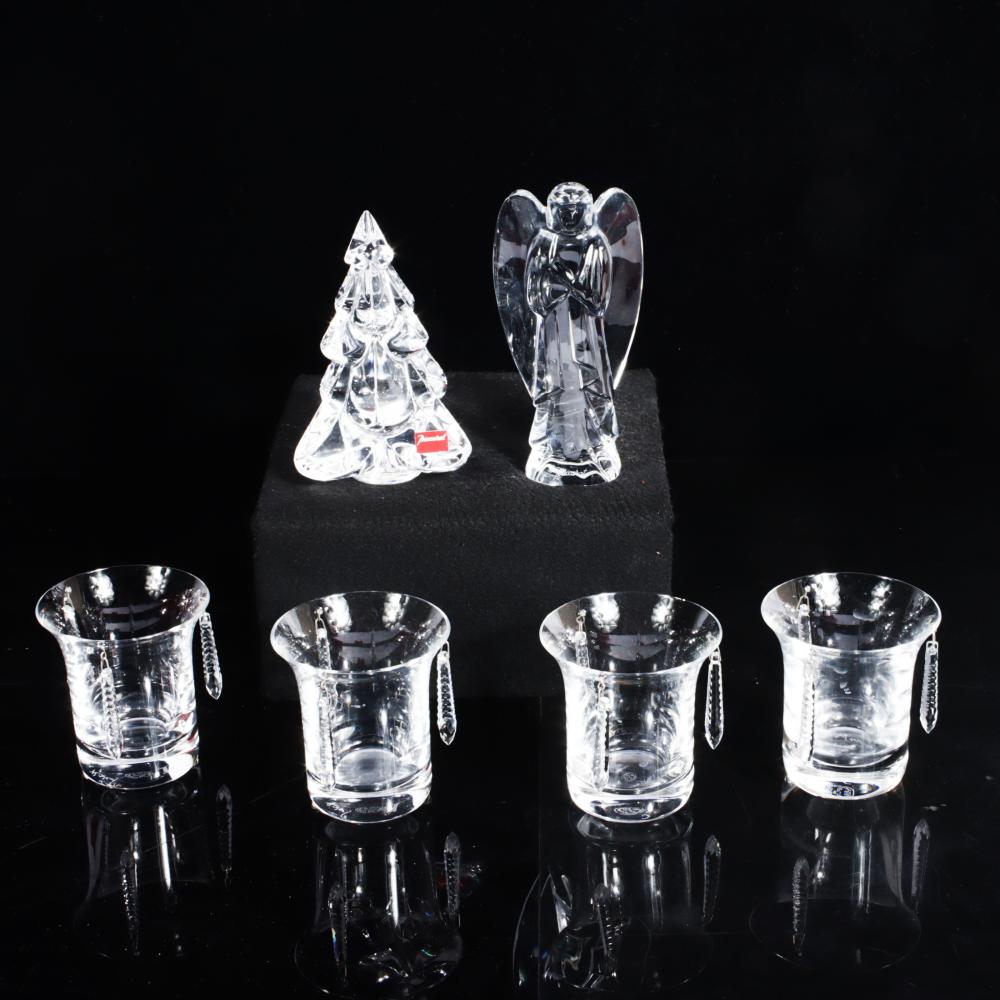 LOT OF 6 BACCARAT CRYSTAL DECORATIVE