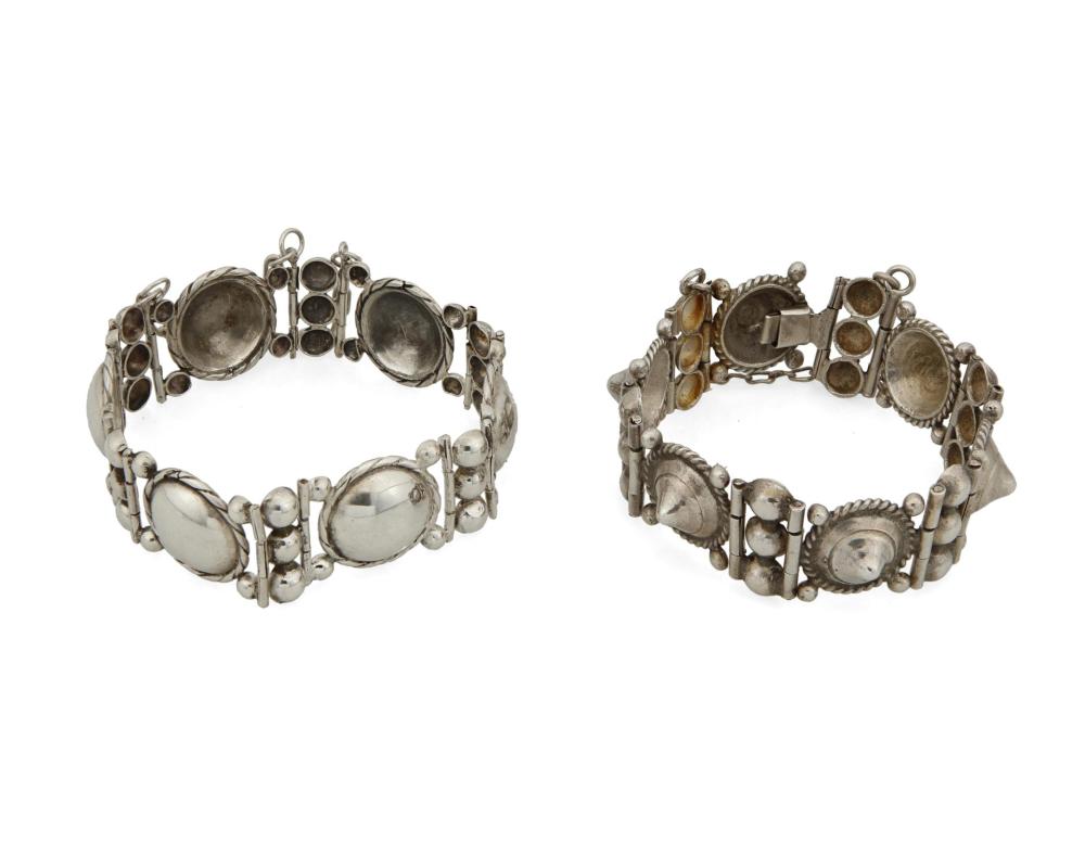 TWO WILLIAM SPRATLING SILVER BRACELETSTwo