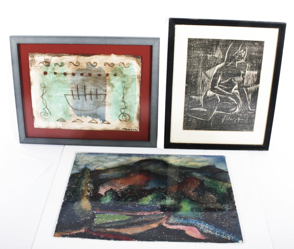 LOT OF 3 FINE ART WORKS: WILLIAM