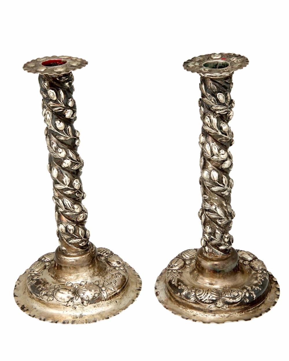 A PAIR OF MEXICAN STERLING SILVER