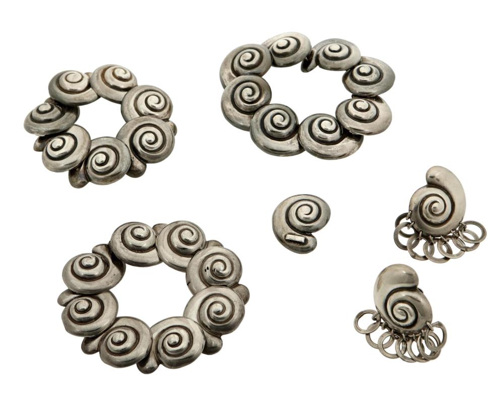 A SET OF MARGOT DE TAXCO STERLING SILVER