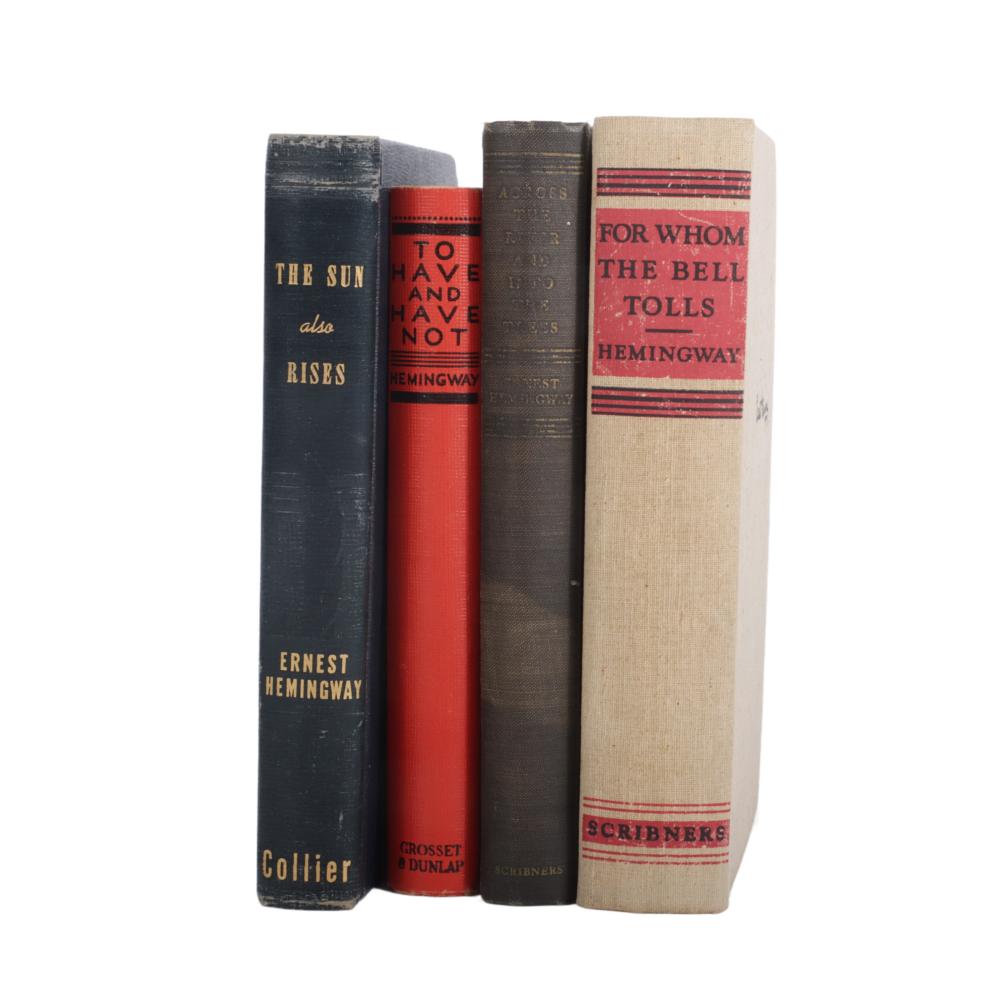 LOT OF 4 ERNEST HEMINGWAY BOOKS: