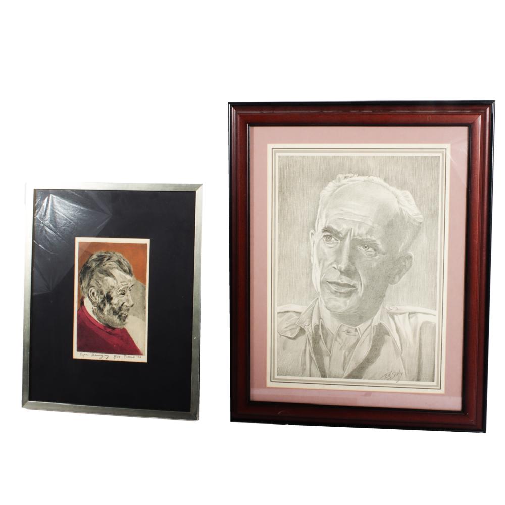 LOT OF 2 PORTRAITS PISANO PAPA 343be5