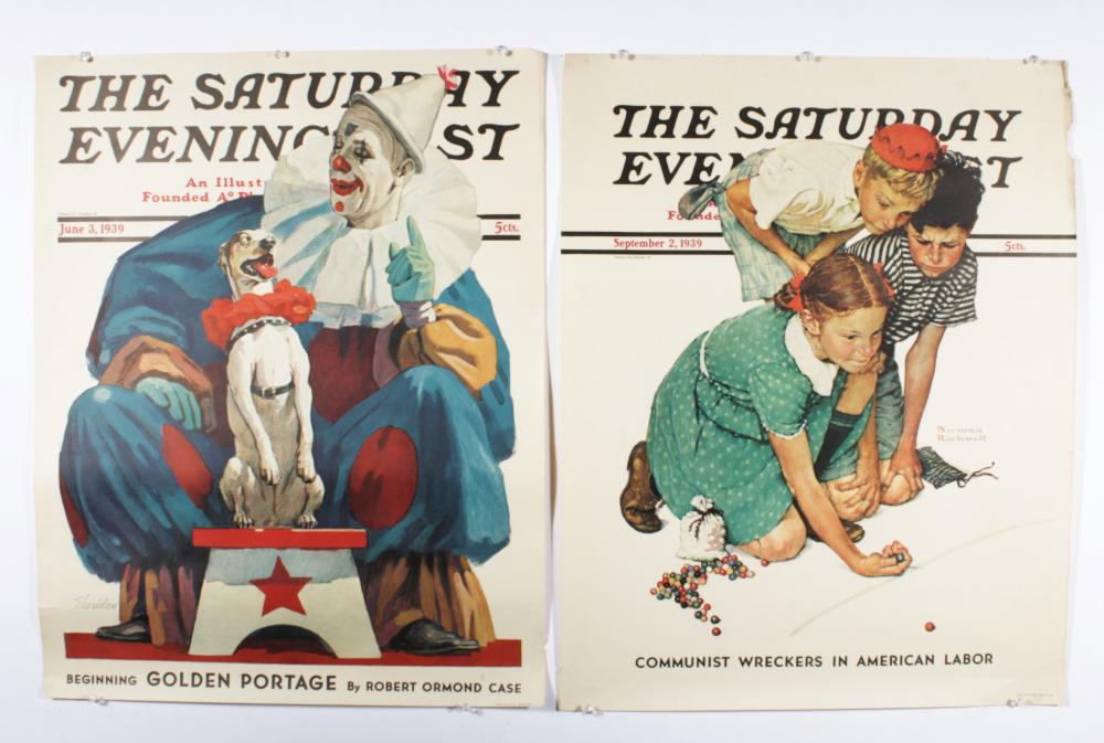 LOT OF 2 SATURDAY EVENING POST 343c1d