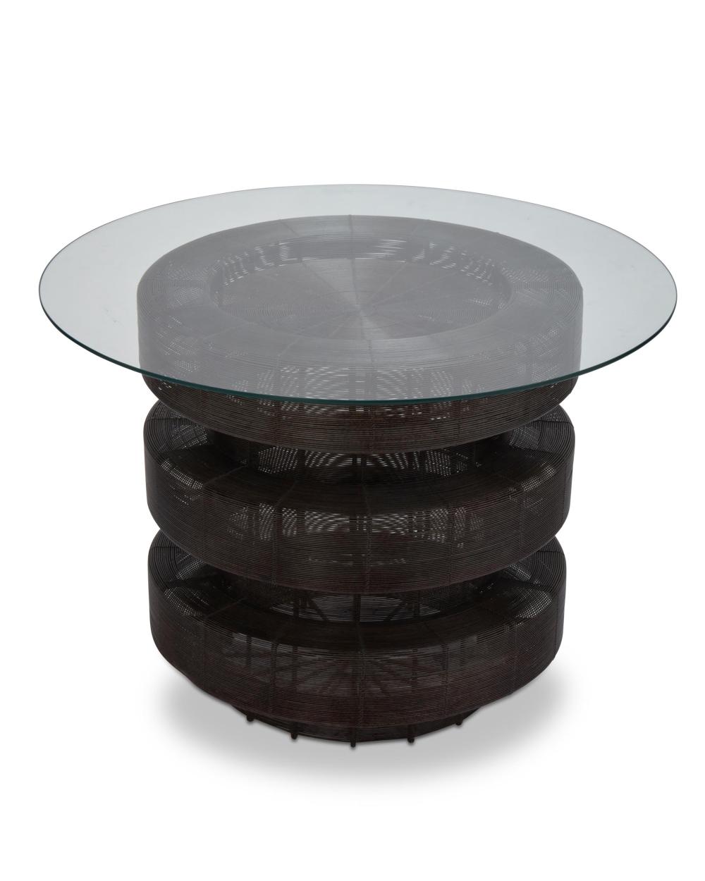 A MODERN SPOKE COFFEE TABLEA modern 343ca0