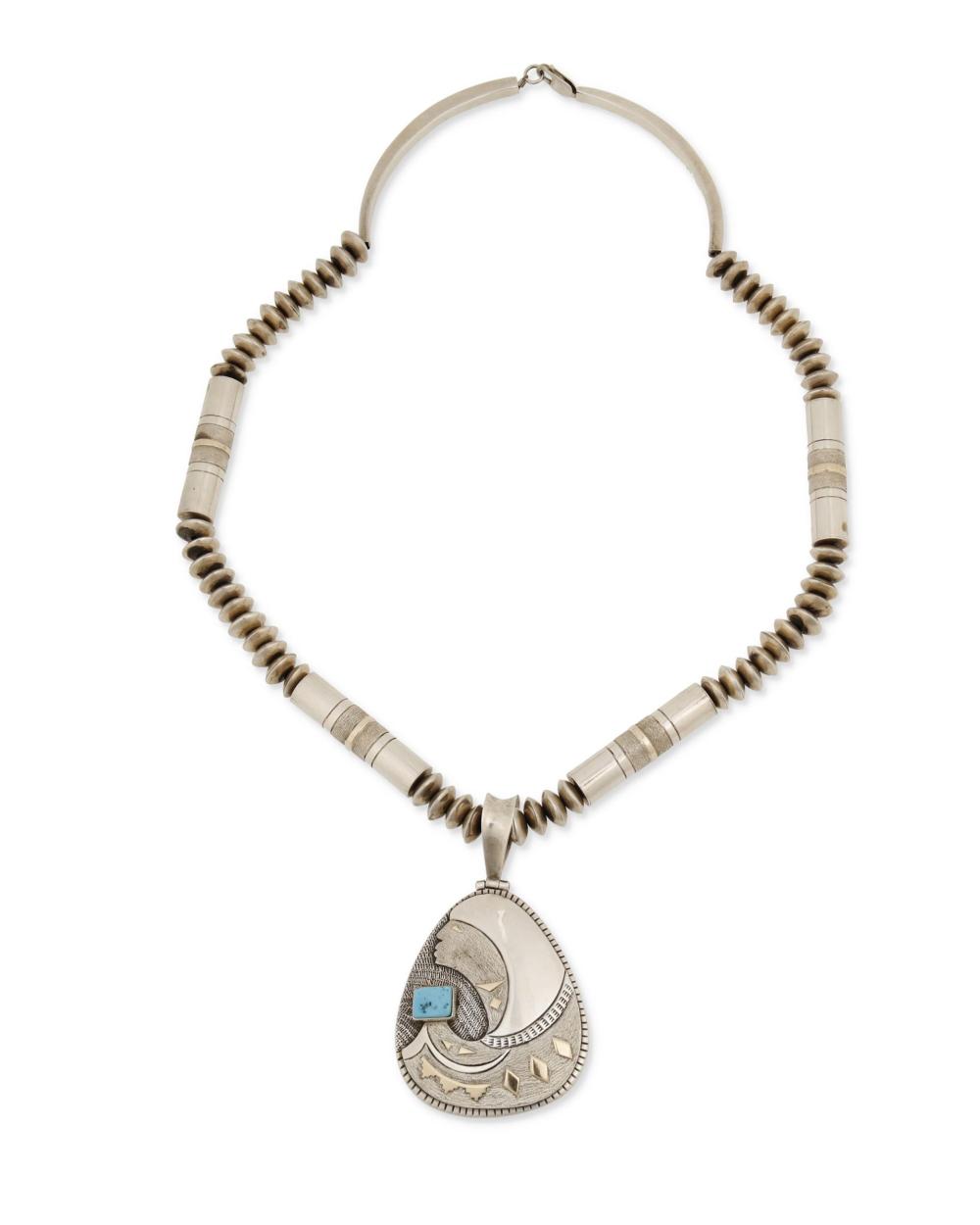 A SOUTHWEST SILVER AND TURQUOISE