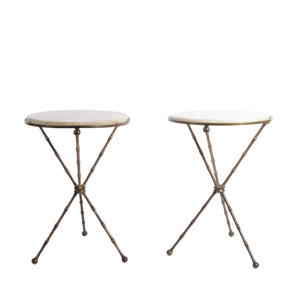 PAIR MAISON BAGUES STYLE BRASS 343e01