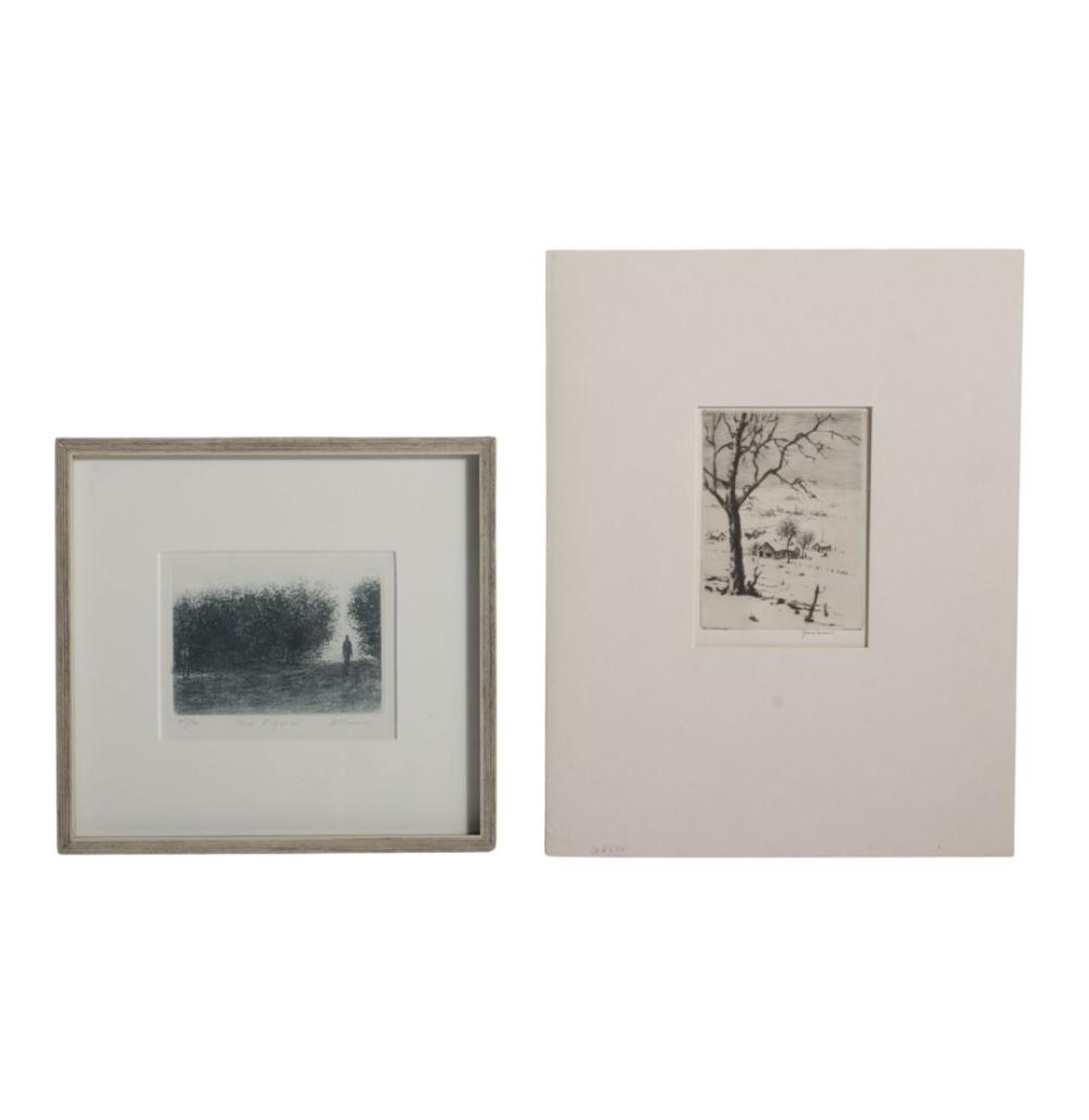 TWO SMALL ETCHINGS BY JAMES SWANN 343e37