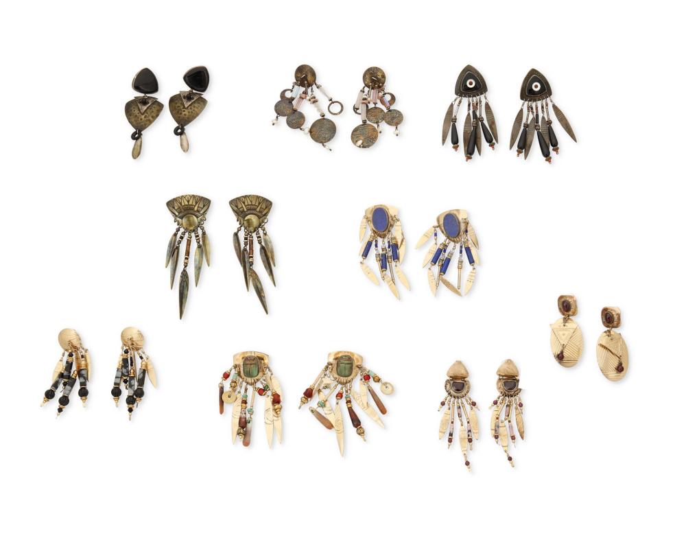 A GROUP OF TABRA TUNOA EARRINGSA