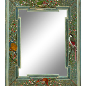 A Painted Molded Wood Framed Mirror 346615