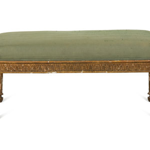 A Louis XVI Style Giltwood Bench 346625