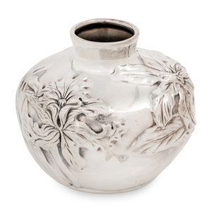 A Tiffany and Co. Silver Vase with